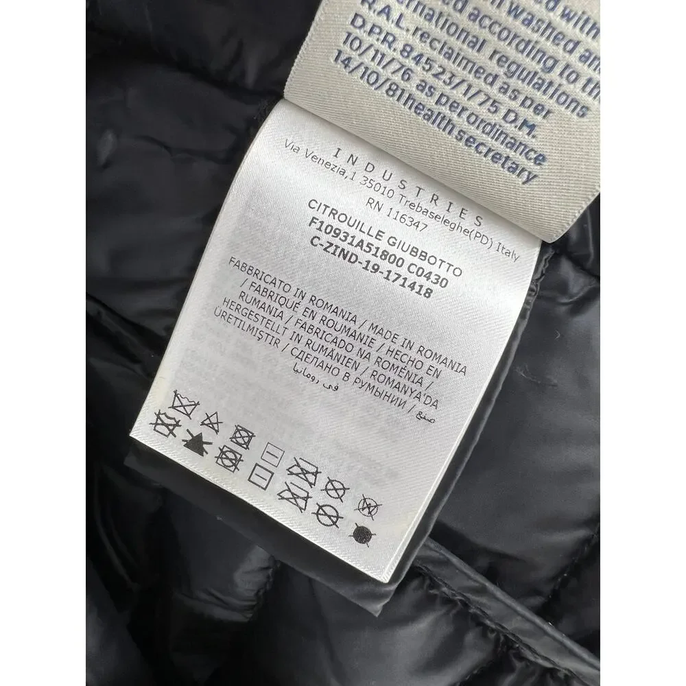 Moncler Citrouille Leather & Down‎ Moto Jacket Size 00 (US XXS)